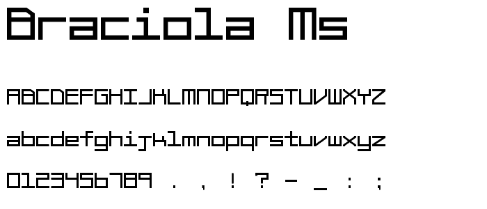 Braciola MS font
